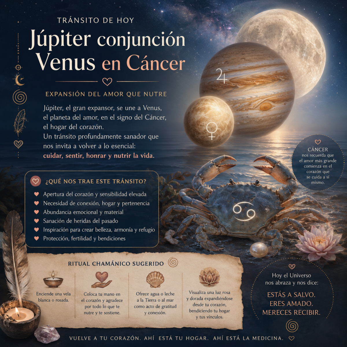 JUPITER CONJUNCIÓN VENUS: la belleza del espíritu