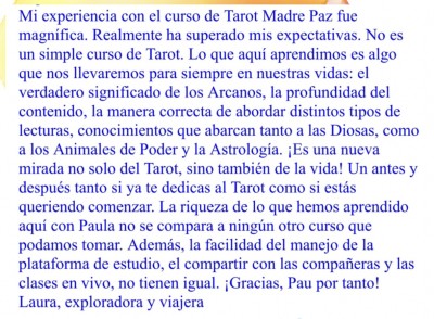 LAURA, EXPLORADORA Y viajera