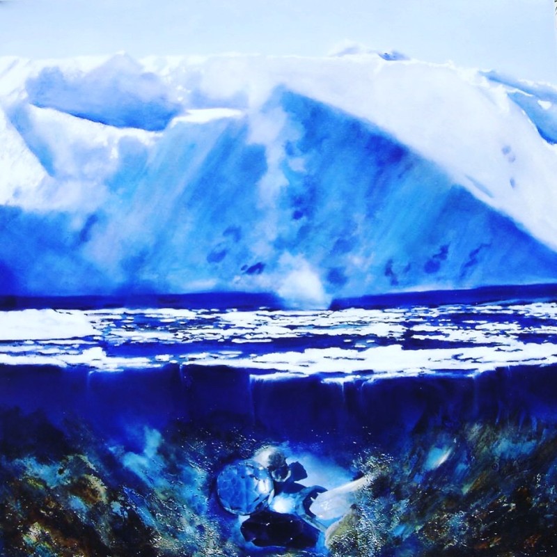 Sería Glaciares, óleo sobre tela, Paulafranco